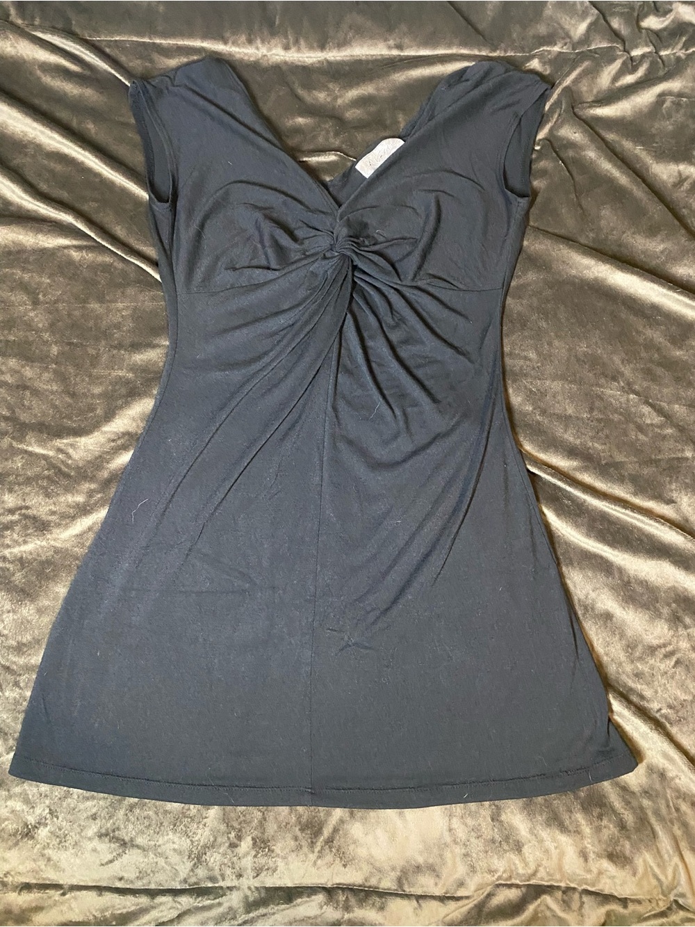 Black Twist-Front Women’s Top
